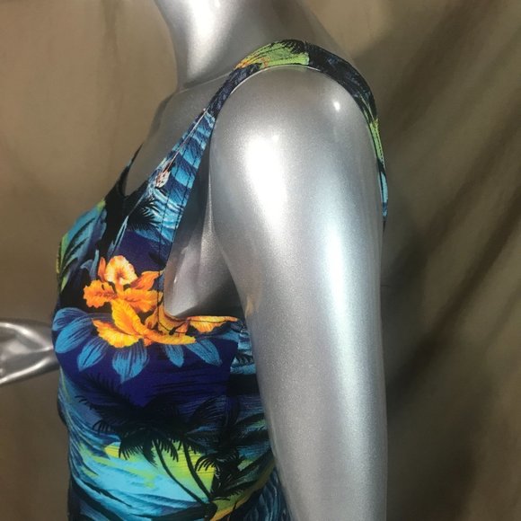 LOOKI USA Vintage Tropical Stretch Tank Small/Medium - Picture 5 of 12